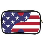 Yang Yin America Flag Abstract Art Asian Balance Toiletries Bag (Two Sides) Front