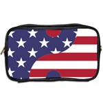 Yang Yin America Flag Abstract Art Asian Balance Toiletries Bag (Two Sides) Back