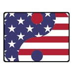 Yang Yin America Flag Abstract Art Asian Balance Fleece Blanket (Small) 50 x40  Blanket Front