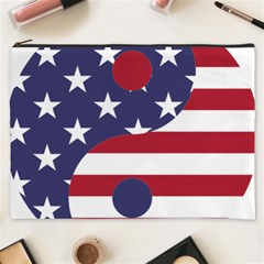 Yang Yin America Flag Abstract Art Asian Balance Cosmetic Bag (xxxl) by Wegoenart