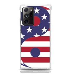 Yang Yin America Flag Abstract Art Asian Balance Samsung Galaxy Note 20 Ultra Tpu Uv Case by Wegoenart