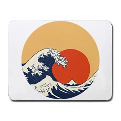 The Great Wave Off Kanagawa Waves Small Mousepad by Wegoenart