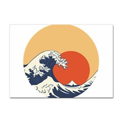 The Great Wave Off Kanagawa Waves Sticker A4 (100 Pack) by Wegoenart