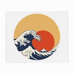 The Great Wave Off Kanagawa Waves Small Glasses Cloth by Wegoenart