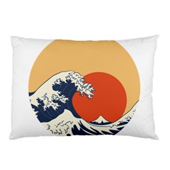 The Great Wave Off Kanagawa Waves Pillow Case by Wegoenart