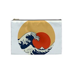 The Great Wave Off Kanagawa Waves Cosmetic Bag (medium) by Wegoenart