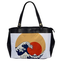 The Great Wave Off Kanagawa Waves Oversize Office Handbag by Wegoenart