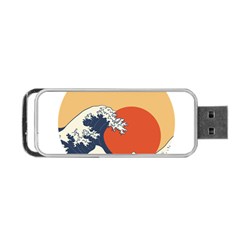 The Great Wave Off Kanagawa Waves Portable Usb Flash (one Side) by Wegoenart