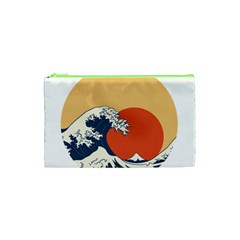 The Great Wave Off Kanagawa Waves Cosmetic Bag (xs) by Wegoenart