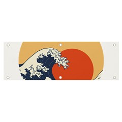 The Great Wave Off Kanagawa Waves Banner And Sign 6  X 2  by Wegoenart