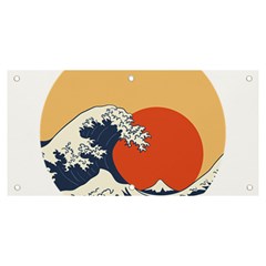 The Great Wave Off Kanagawa Waves Banner And Sign 6  X 3  by Wegoenart