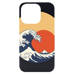 The Great Wave Off Kanagawa Waves Iphone 14 Pro Black Uv Print Case by Wegoenart