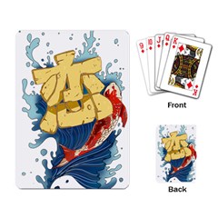 Wave Fish Koi Splash Character Carp Playing Cards Single Design (rectangle)