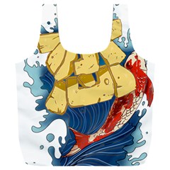 Wave Fish Koi Splash Character Carp Full Print Recycle Bag (xxxl) by Wegoenart