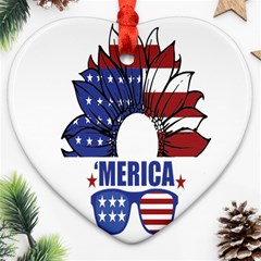 Usa Flag Sunglasses Usa Flag American Flag Flower Ornament (heart)