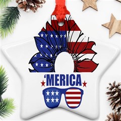 Usa Flag Sunglasses Usa Flag American Flag Flower Ornament (star)