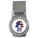 Usa Flag Sunglasses Usa Flag American Flag Flower Money Clips (CZ)  Front