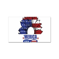 Usa Flag Sunglasses Usa Flag American Flag Flower Sticker Rectangular (10 Pack) by Wegoenart