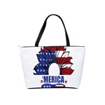 Usa Flag Sunglasses Usa Flag American Flag Flower Classic Shoulder Handbag Back