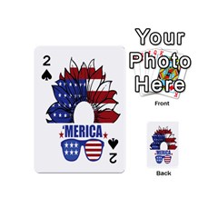 Usa Flag Sunglasses Usa Flag American Flag Flower Playing Cards 54 Designs (mini)