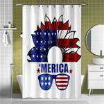 Usa Flag Sunglasses Usa Flag American Flag Flower Shower Curtain 48  x 72  (Small)  Curtain(48  X 72 ) - 42.18 x64.8  Curtain(48  X 72 )