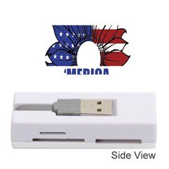 Usa Flag Sunglasses Usa Flag American Flag Flower Memory Card Reader (stick) by Wegoenart