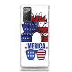 Usa Flag Sunglasses Usa Flag American Flag Flower Samsung Galaxy Note 20 TPU UV Case Front