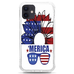 Usa Flag Sunglasses Usa Flag American Flag Flower Iphone 12 Mini Tpu Uv Print Case	 by Wegoenart