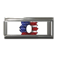 Us Flag Flower Sunshine Flag America Usa Superlink Italian Charm (9mm)