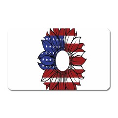 Us Flag Flower Sunshine Flag America Usa Magnet (rectangular) by Wegoenart