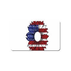 Us Flag Flower Sunshine Flag America Usa Magnet (name Card) by Wegoenart