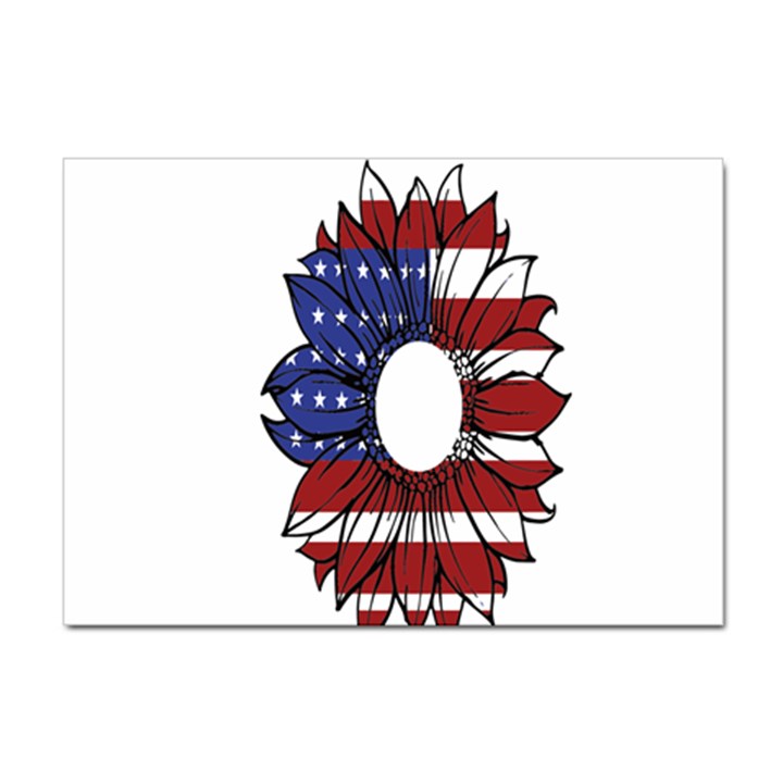 Us Flag Flower Sunshine Flag America Usa Sticker A4 (100 pack)