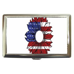 Us Flag Flower Sunshine Flag America Usa Cigarette Money Case by Wegoenart