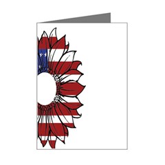 Us Flag Flower Sunshine Flag America Usa Mini Greeting Card by Wegoenart