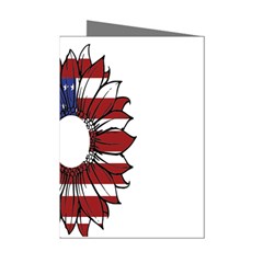 Us Flag Flower Sunshine Flag America Usa Mini Greeting Cards (pkg Of 8)