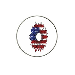 Us Flag Flower Sunshine Flag America Usa Hat Clip Ball Marker by Wegoenart