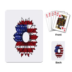 Us Flag Flower Sunshine Flag America Usa Playing Cards Single Design (rectangle)