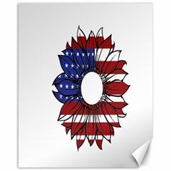 Us Flag Flower Sunshine Flag America Usa Canvas 16  X 20  by Wegoenart