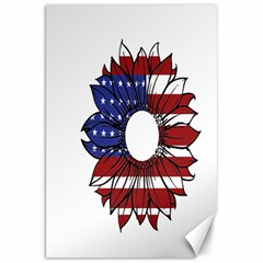 Us Flag Flower Sunshine Flag America Usa Canvas 20  X 30  by Wegoenart