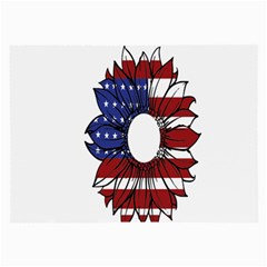 Us Flag Flower Sunshine Flag America Usa Large Glasses Cloth by Wegoenart