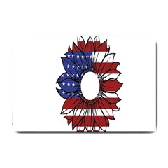 Us Flag Flower Sunshine Flag America Usa Small Doormat by Wegoenart