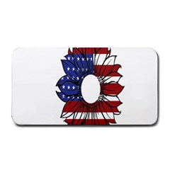 Us Flag Flower Sunshine Flag America Usa Medium Bar Mat by Wegoenart