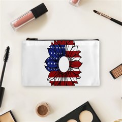 Us Flag Flower Sunshine Flag America Usa Cosmetic Bag (small) by Wegoenart