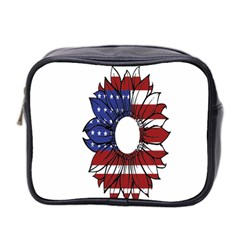 Us Flag Flower Sunshine Flag America Usa Mini Toiletries Bag (two Sides) by Wegoenart