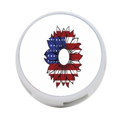 Us Flag Flower Sunshine Flag America Usa 4-port Usb Hub (one Side) by Wegoenart