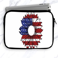 Us Flag Flower Sunshine Flag America Usa Apple Ipad 2/3/4 Zipper Cases by Wegoenart