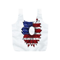 Us Flag Flower Sunshine Flag America Usa Full Print Recycle Bag (s)