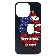 Us Flag Flower Sunshine Flag America Usa Iphone 14 Pro Max Black Uv Print Case by Wegoenart