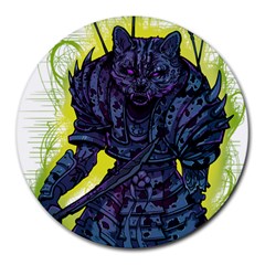 Zombie Animal Warrior Armor Arrows Aura Round Mousepad by Wegoenart