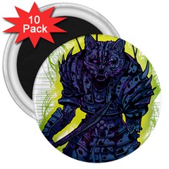 Zombie Animal Warrior Armor Arrows Aura 3  Magnets (10 Pack)  by Wegoenart